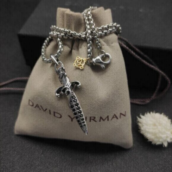 David Yurman Dagger Sword Necklace Cross Necklace DYXL-031 - Picture 4 of 5
